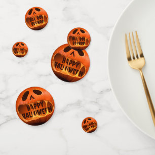 Jack o lantern pumpkin Halloween party Confetti