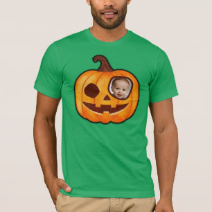 Jack o lantern pumpkin monster personalized photo T-Shirt