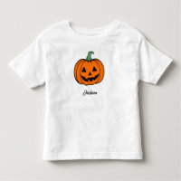 Jack O Lantern Pumpkin Orange Name Toddler T-shirt