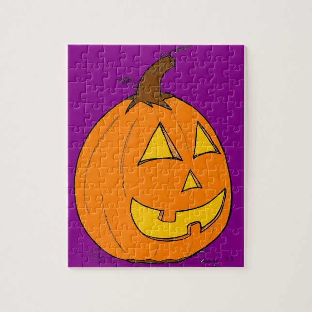 Jack o' Lantern Purple Puzzle (Vertical)