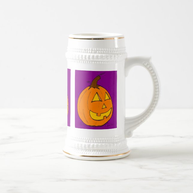 Jack o' Lantern Purple Stein (Right)
