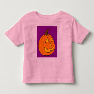 Jack o' Lantern Purple Toddlers Ringer T-Shirt