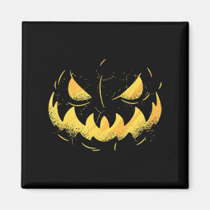 Jack O Lantern Scary Carved Pumpkin Face Halloween Magnet