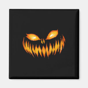 Jack O Lantern Scary Carved Pumpkin Face Halloween Magnet