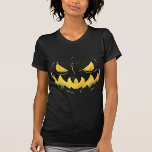 Jack O Lantern Scary Carved Pumpkin Face Halloween T-Shirt