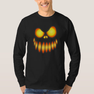 Jack O Lantern Scary Carved Pumpkin Face Halloween T-Shirt