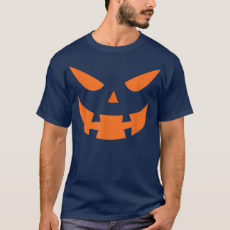 Jack O Lantern Scary Pumpkin Face Funny Halloween  T-Shirt