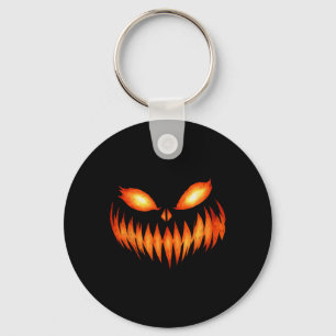 Jack O Lantern Scary Pumpkin Face Halloween Costum Keychain