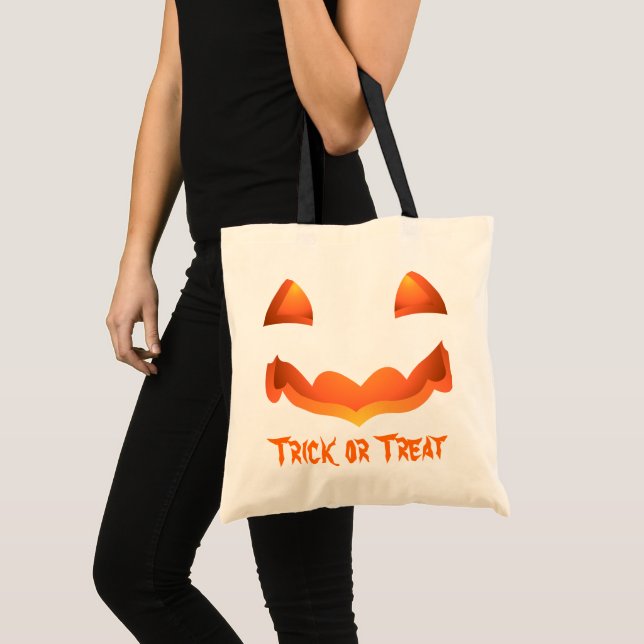 Jack-o-lantern Tote Bag Halloween Pumpkin Bag (Front (Product))