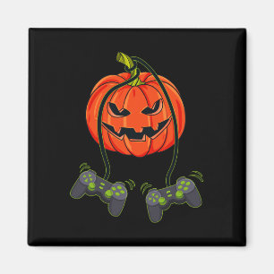 Jack O Lantern Video Gamer Controllers Halloween B Magnet
