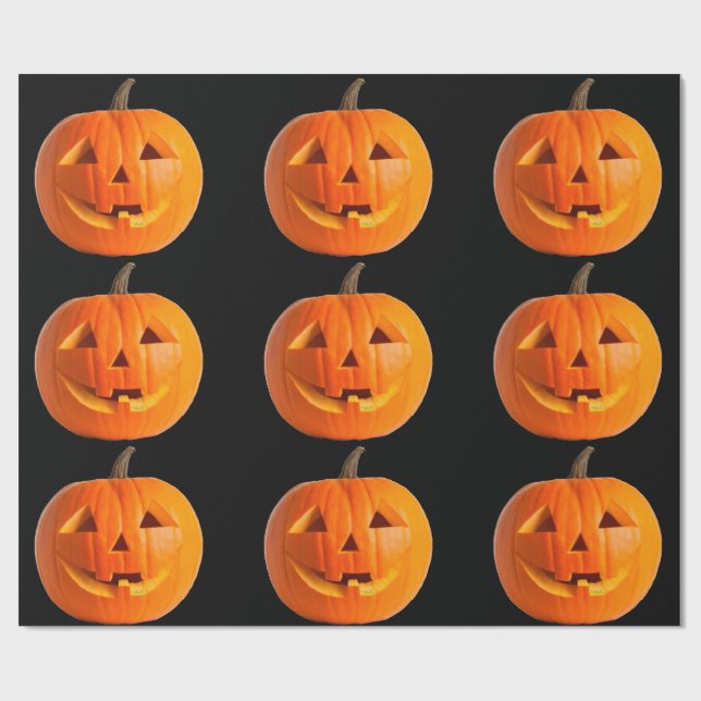 Jack-O-Lantern Wrapping Paper (Flat)