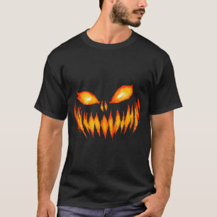 Jack O Lantern Y Carved Pumpkin Face Halloween Cos T-Shirt