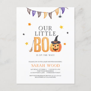 Jack-o-lanterne, Petite Invitation Baby shower Boo