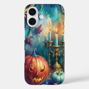 JACK O LANTERNS AND HALLOWEEN CANDLES iPhone 16 CASE