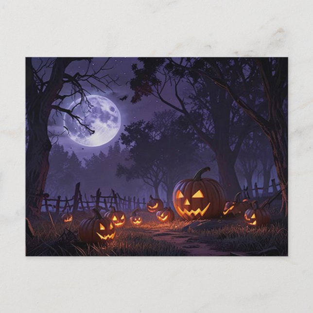 Jack O' Lanterns Halloween Postcard (Front)