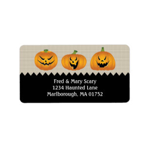 Jack-o-lanterns Halloween Return Address Label