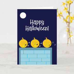 Jack-o'-Lanterns of Whimsy:  Blank Halloween Card
