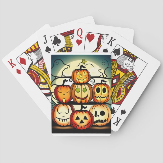 Jack O Lanterns  Playing Cards (Back)