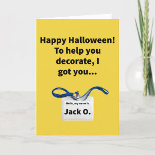 Jack O. Lanyard - Halloween Card
