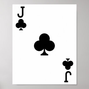 Jack Of Clubs Costume Halloween Deck Of Cards Poster