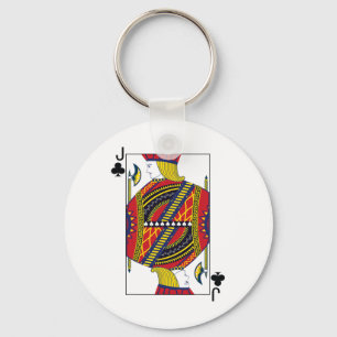 Jack Of Clubs Poker Card Playing Card Blackjack Ca Keychain