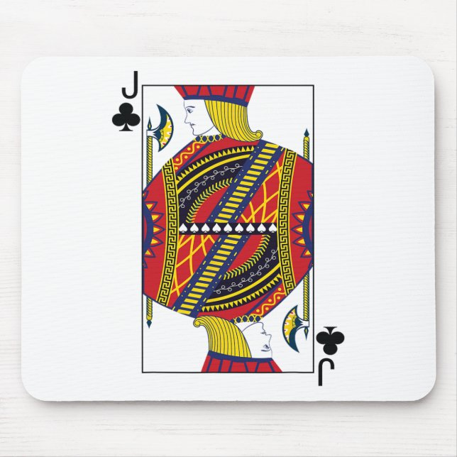 Jack Of Clubs Poker Card Playing Card Blackjack Ca Mouse Pad (Front)
