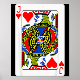 Jack Of Hearts Playing Card Valentine Costume Poster