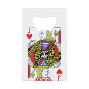 Jack Of Hearts Royal Flush Costume Halloween Playi Credit Card Bottle Opener