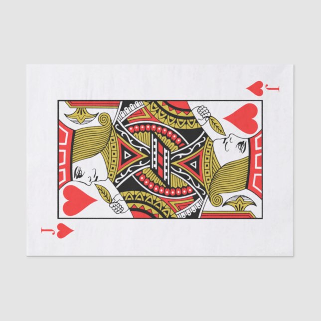 Jack of Hearts Tissue Paper (Front)