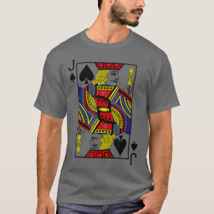 Jack Of Spades Card Suit Halloween Poker Magic Fa T-Shirt