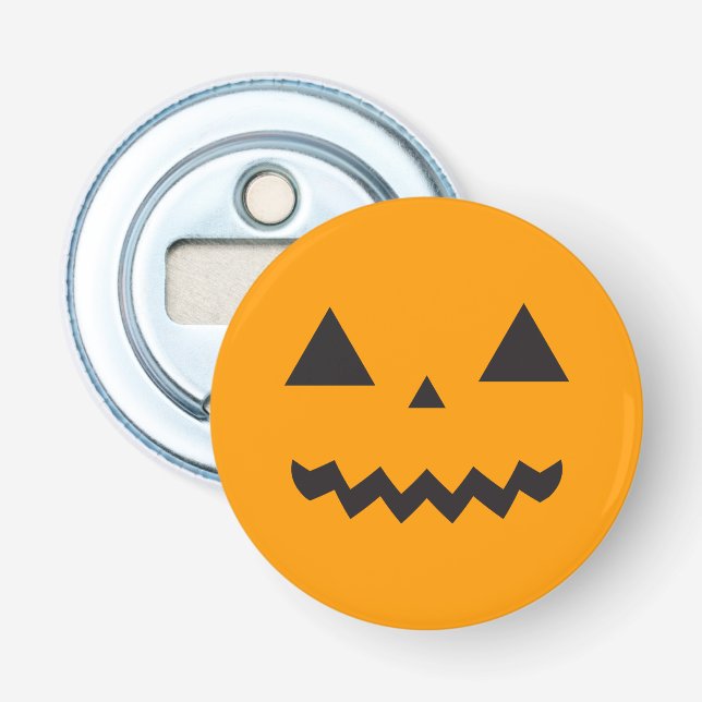 Jack O'Lantern Bottle Opener Magnet (Front)