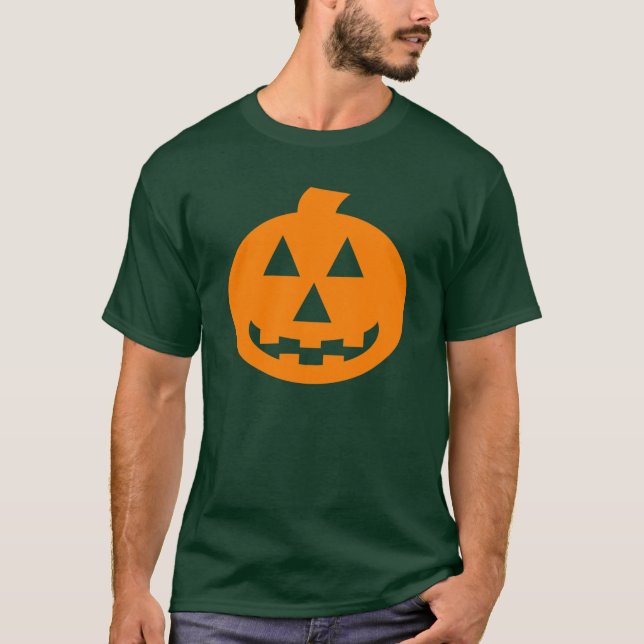 Jack o'Lantern Confetti Graphic Orange T-Shirt (Front)