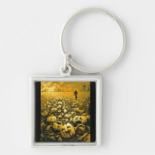 Jack O'Lantern Graveyard Keychain