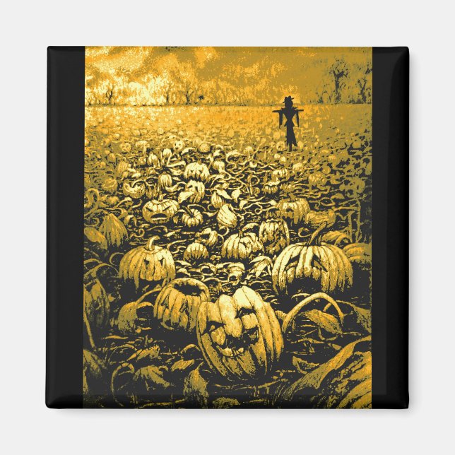 Jack O'Lantern Graveyard Magnet (Front)