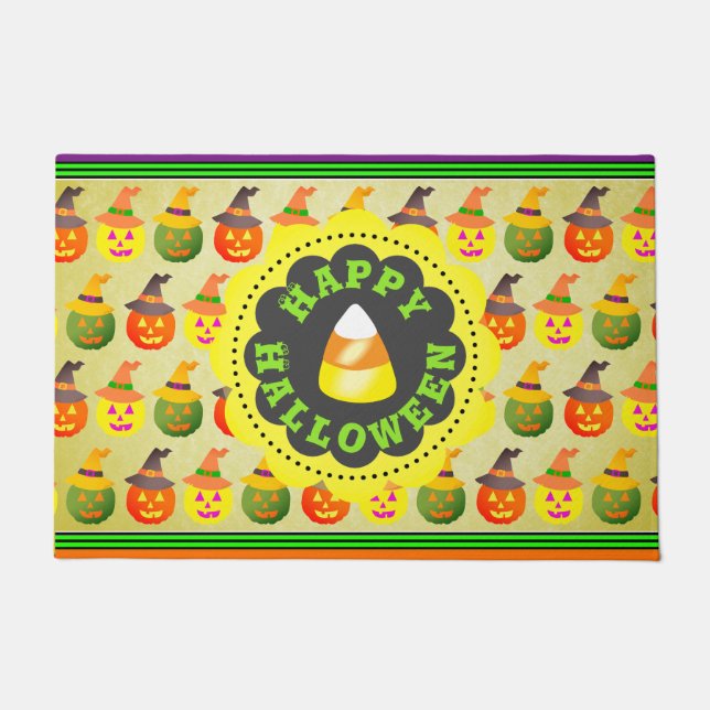 Jack o'Lantern Halloween Doormat (Front)