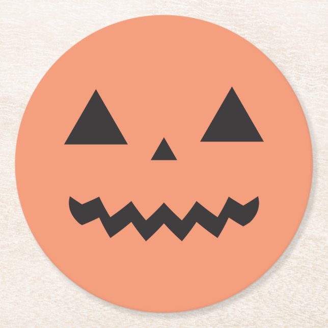 Jack O'Lantern Paper Coasters (Front)