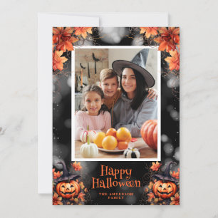 Jack O'Lantern Photo Happy Halloween Card