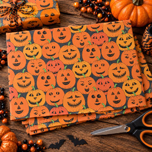 Jack o'lantern Pumpkin Halloween Decopage Tissue Paper