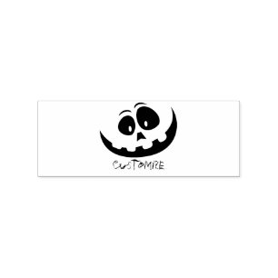 Jack O'lantern Smile Thunder_Cove Rubber Stamp