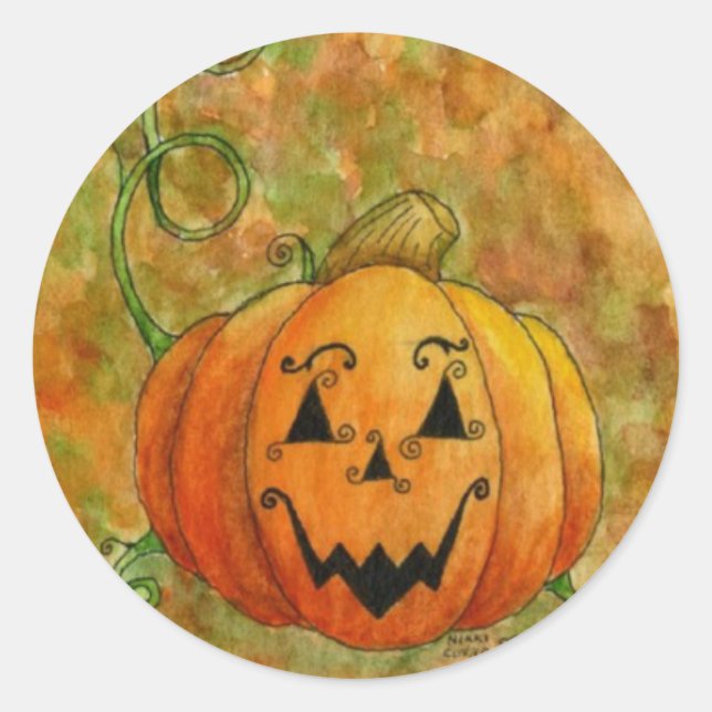 Jack O'Lantern Sticker (Front)