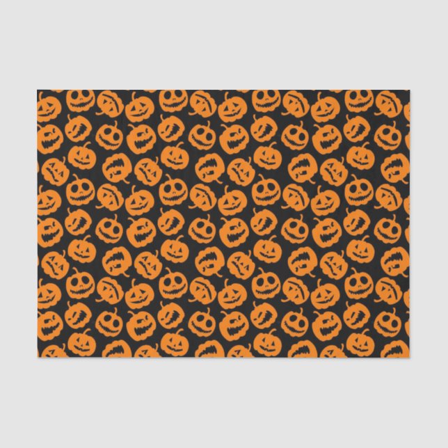 Jack O'Lantern | Trick Treat Halloween Pumpkin Tissue Paper (Front)