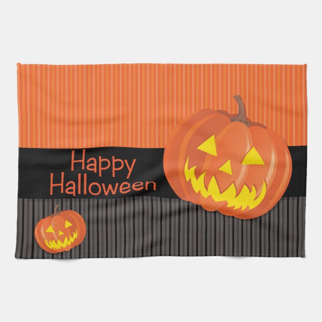 Jack O'Lanterns! Kitchen Towel (Horizontal)