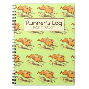 Jack Rabbit Runner's Log Personalized Running Notebook