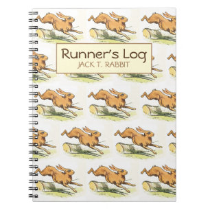 Jack Rabbit Runner's Log Personalized Running Notebook