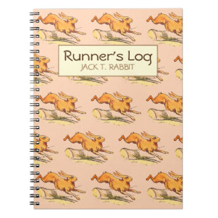 Jack Rabbit Runner's Log Personalized Running Notebook