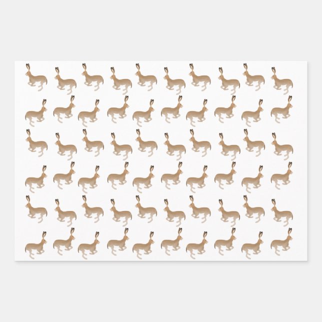 Jack Rabbits Wrapping Paper Sheets (Front)