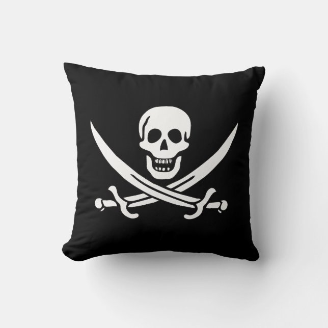 Jack Rackham Calico Jack Throw Pillow (Front)