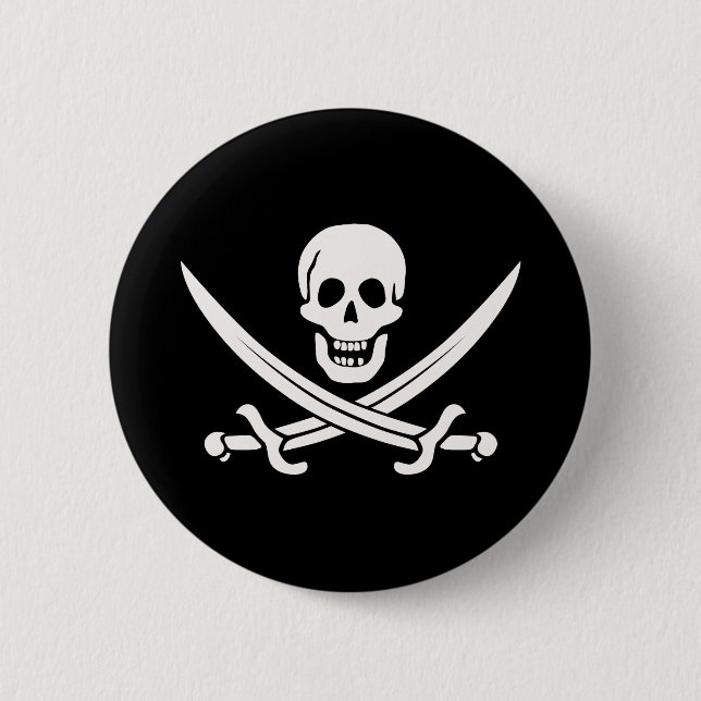 Jack Rackham Pirate 2 Inch Round Button (Front)