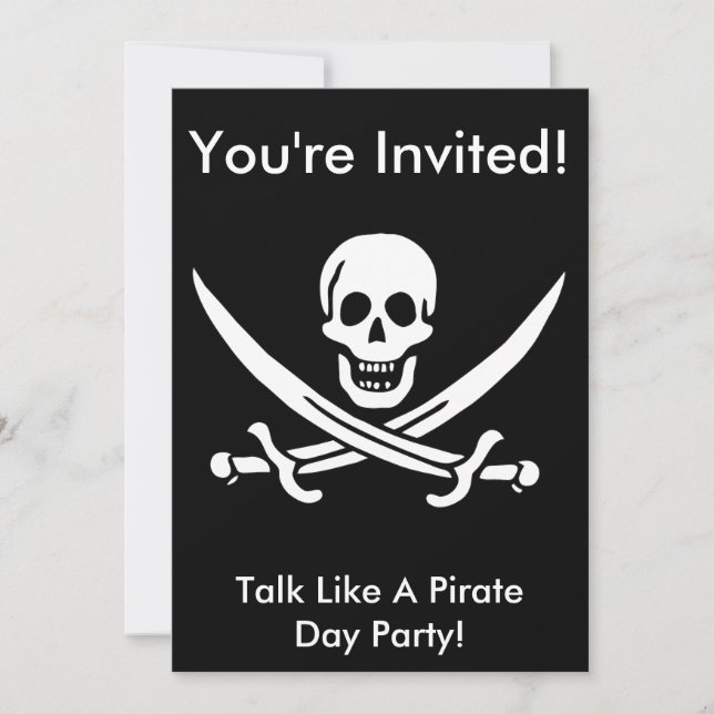 Jack Rackham Pirate Invitation (Devant)