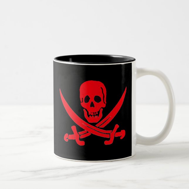 Jack Rackham- Red Two-Tone Coffee Mug (Right)
